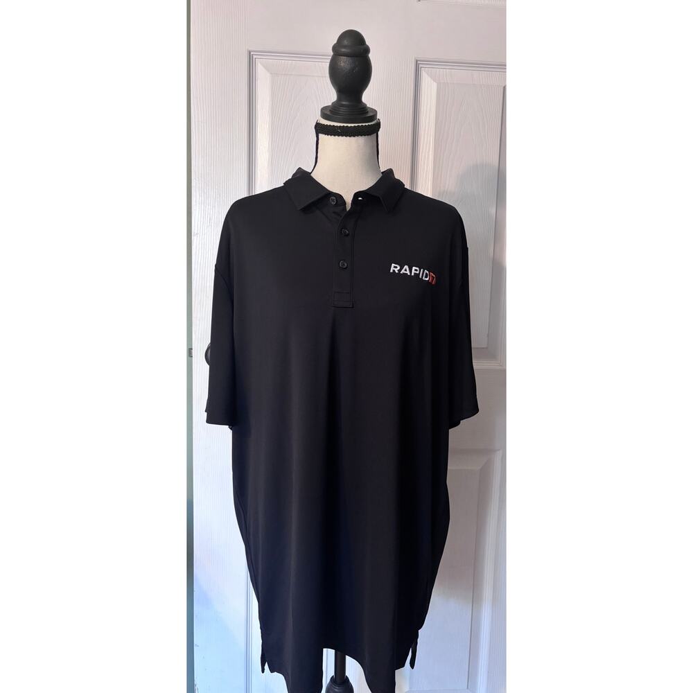 Travis Mathew Polo Men's XL Black Embroidered Golf Outdoors Lightweight